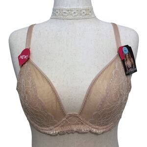 Lily of France NWT Beige Lace Bra Women 38C